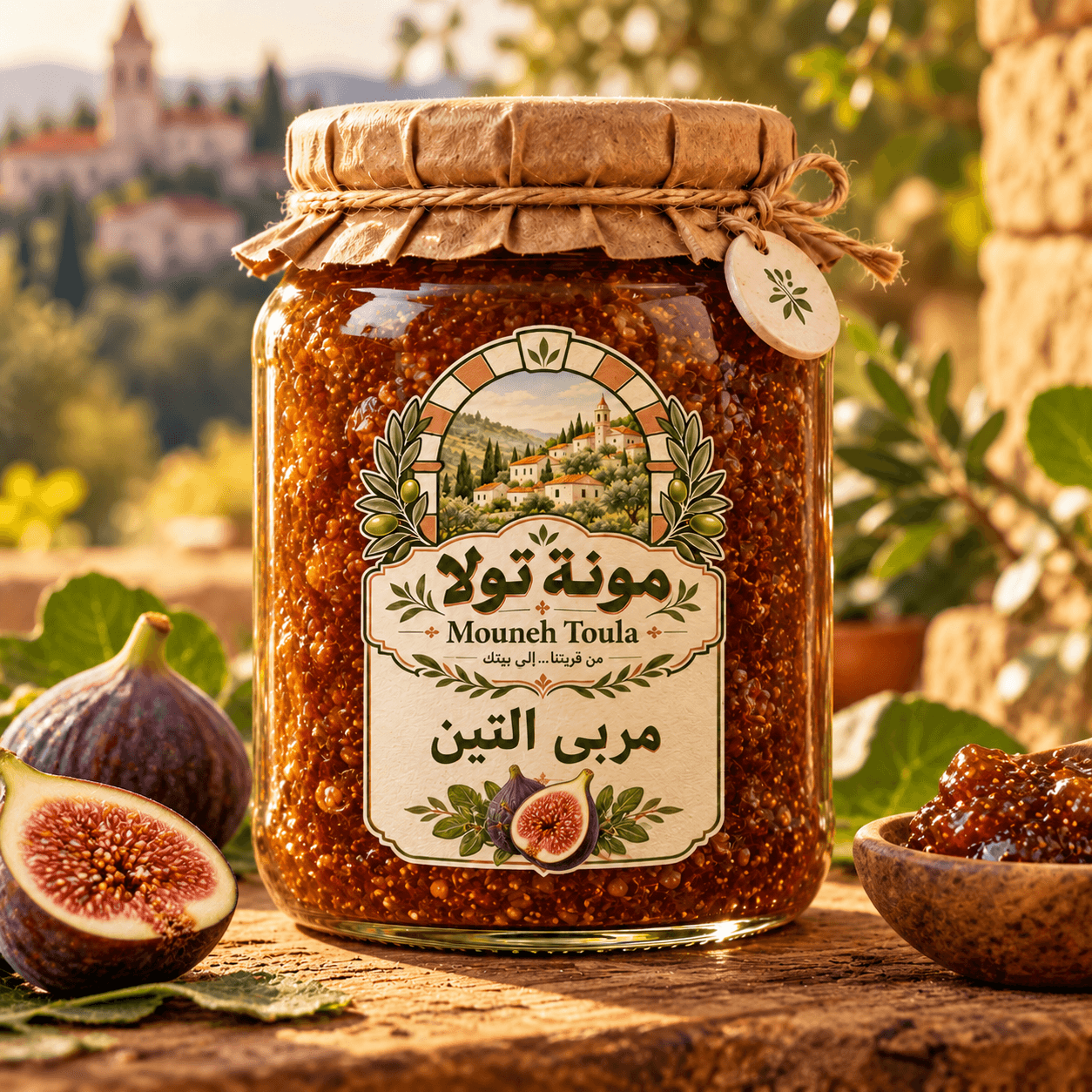 تصميم أولي لعبوة مربى التين من مونة تولا
